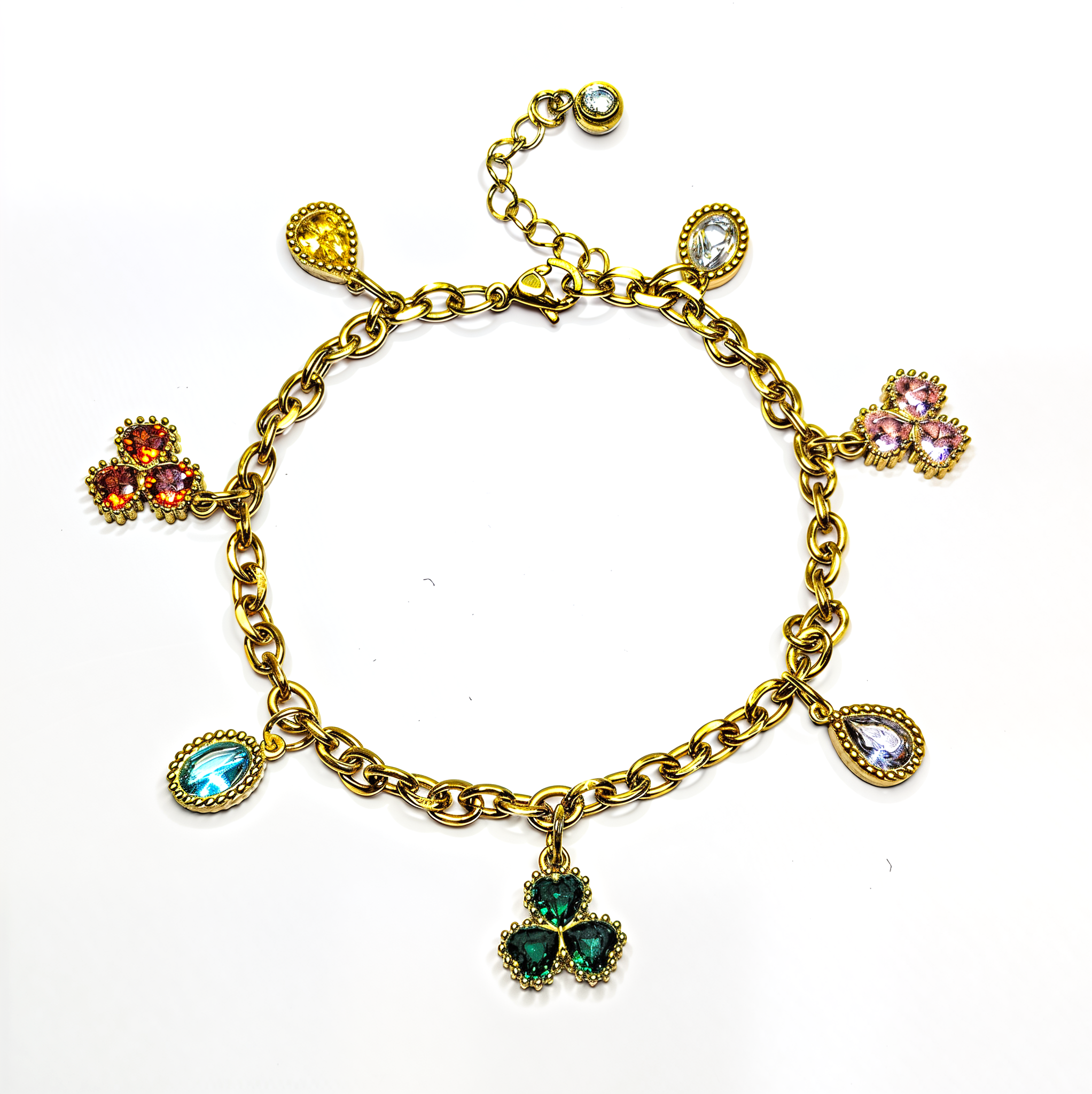 'Glow Getter' Rainbow Charm Bracelet