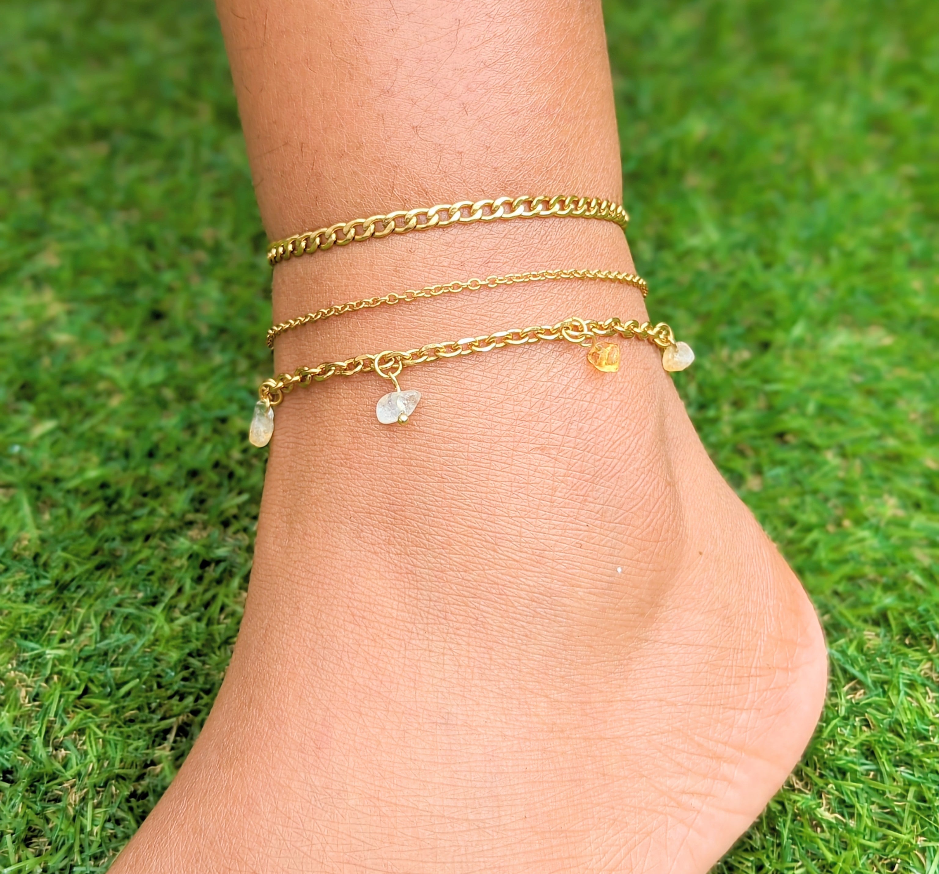 Curb Chain Waterproof Anklet