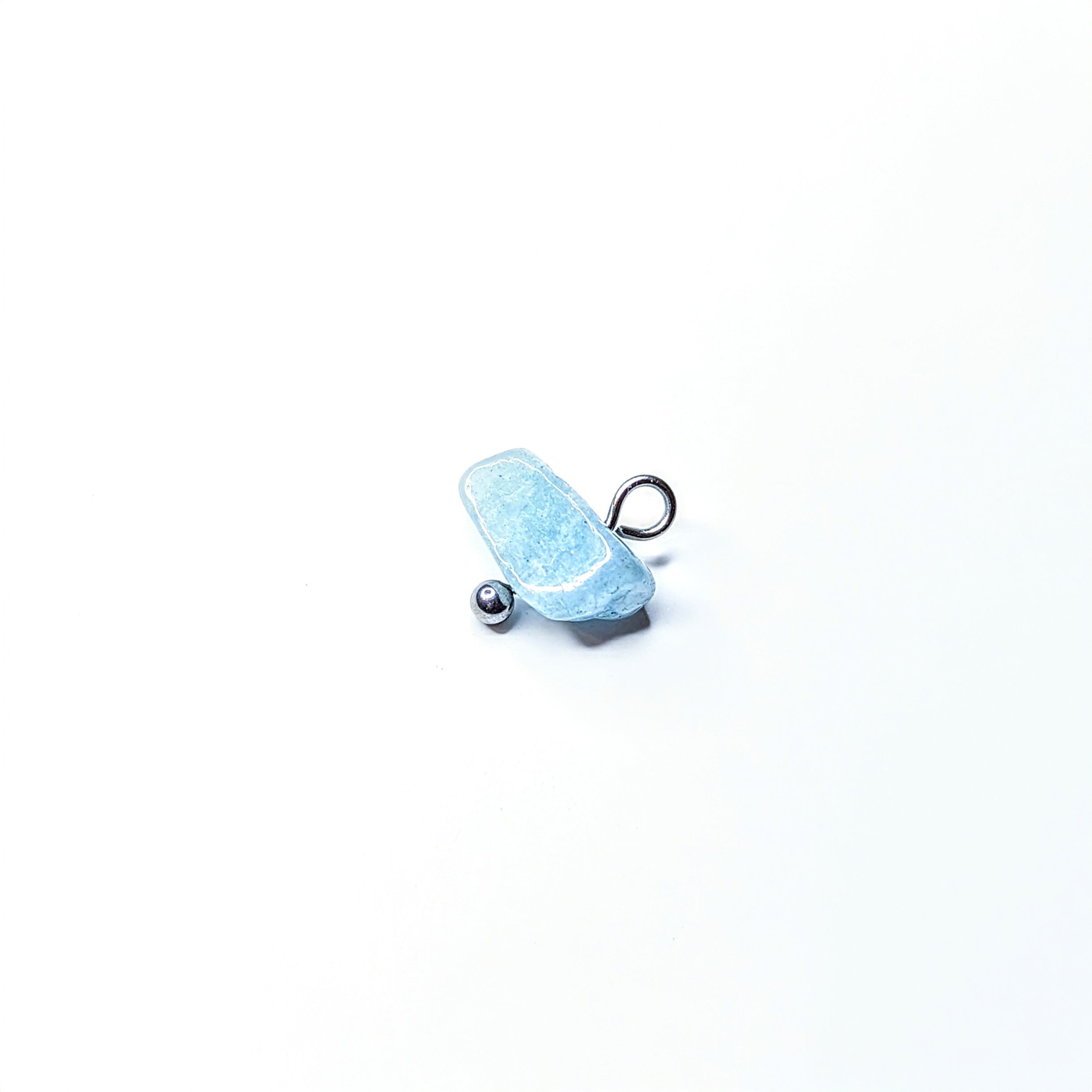 Aquamarine Crystal Charm