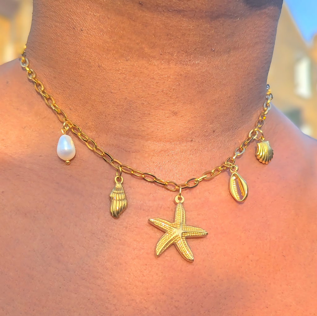 'Beach Please' Charm Necklace