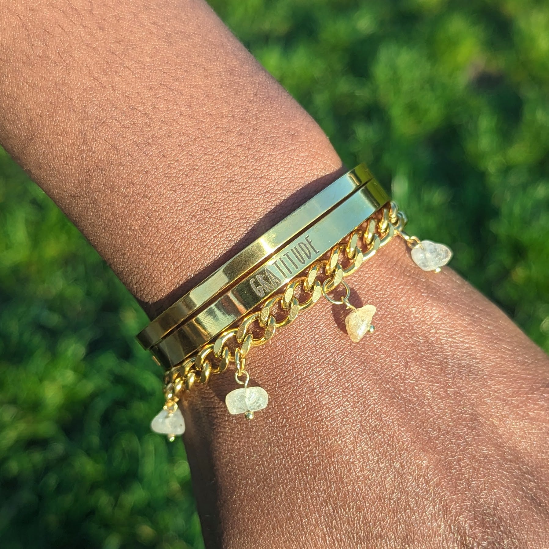 Citrine 'Heal Me' Crystal Charm Bracelet
