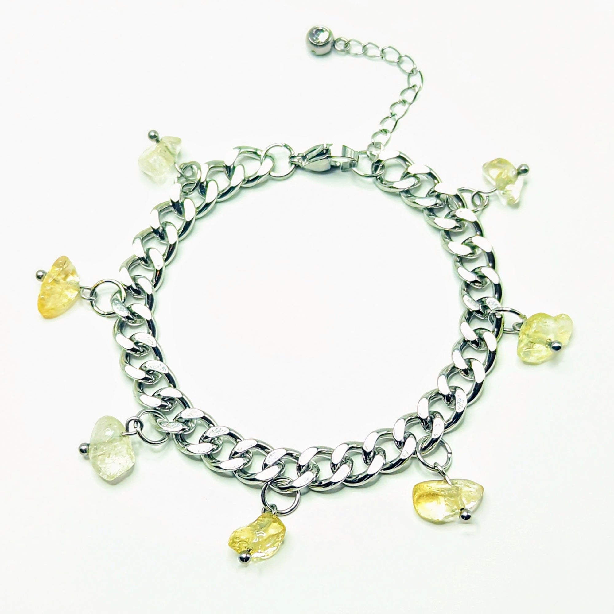 Citrine 'Heal Me' Crystal Charm Bracelet