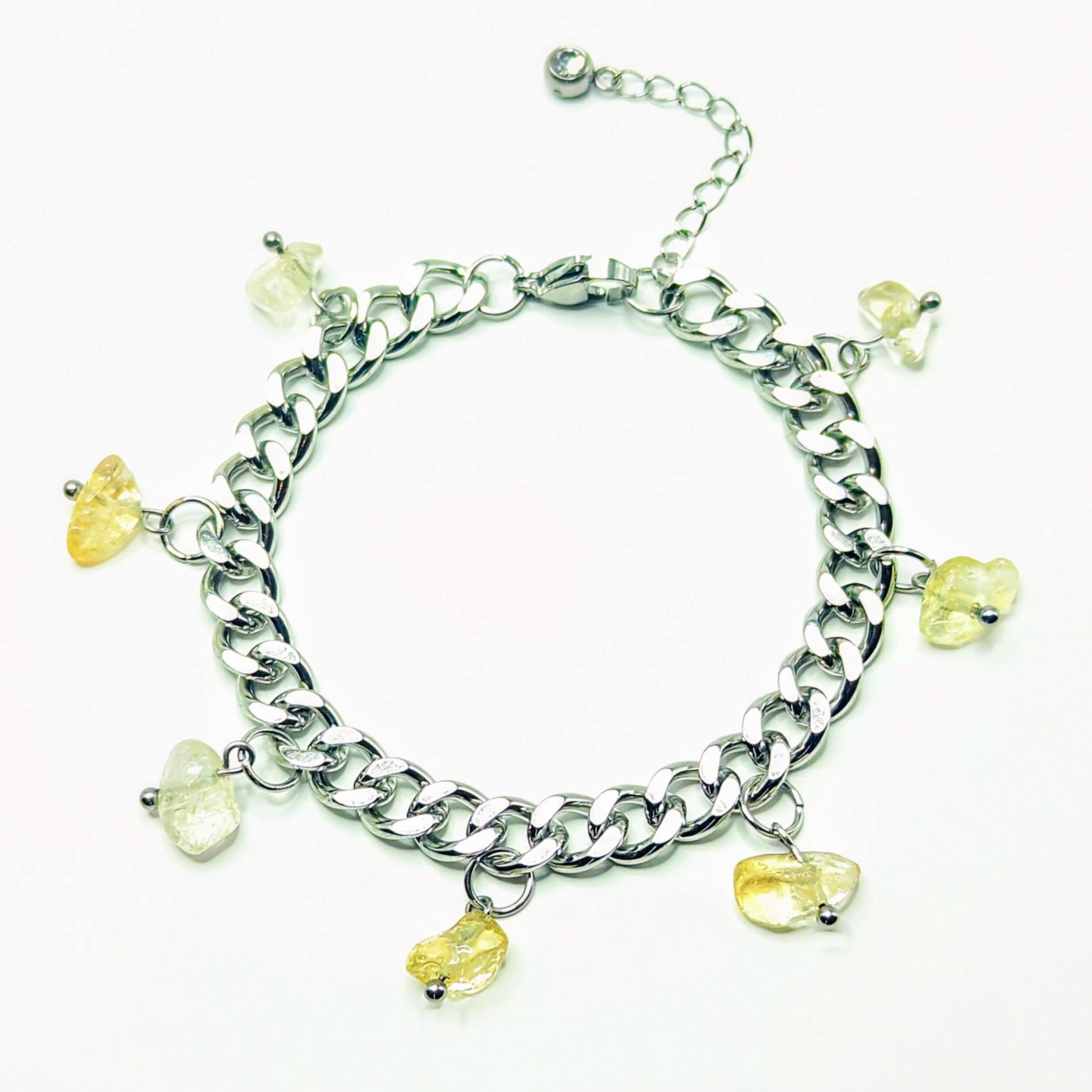 Citrine 'Heal Me' Crystal Charm Bracelet