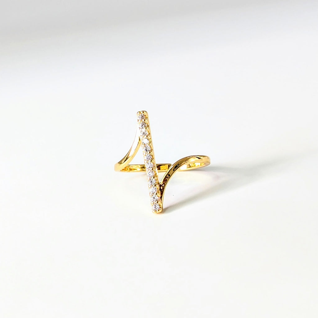 Adjustable Crystal Flow Ring