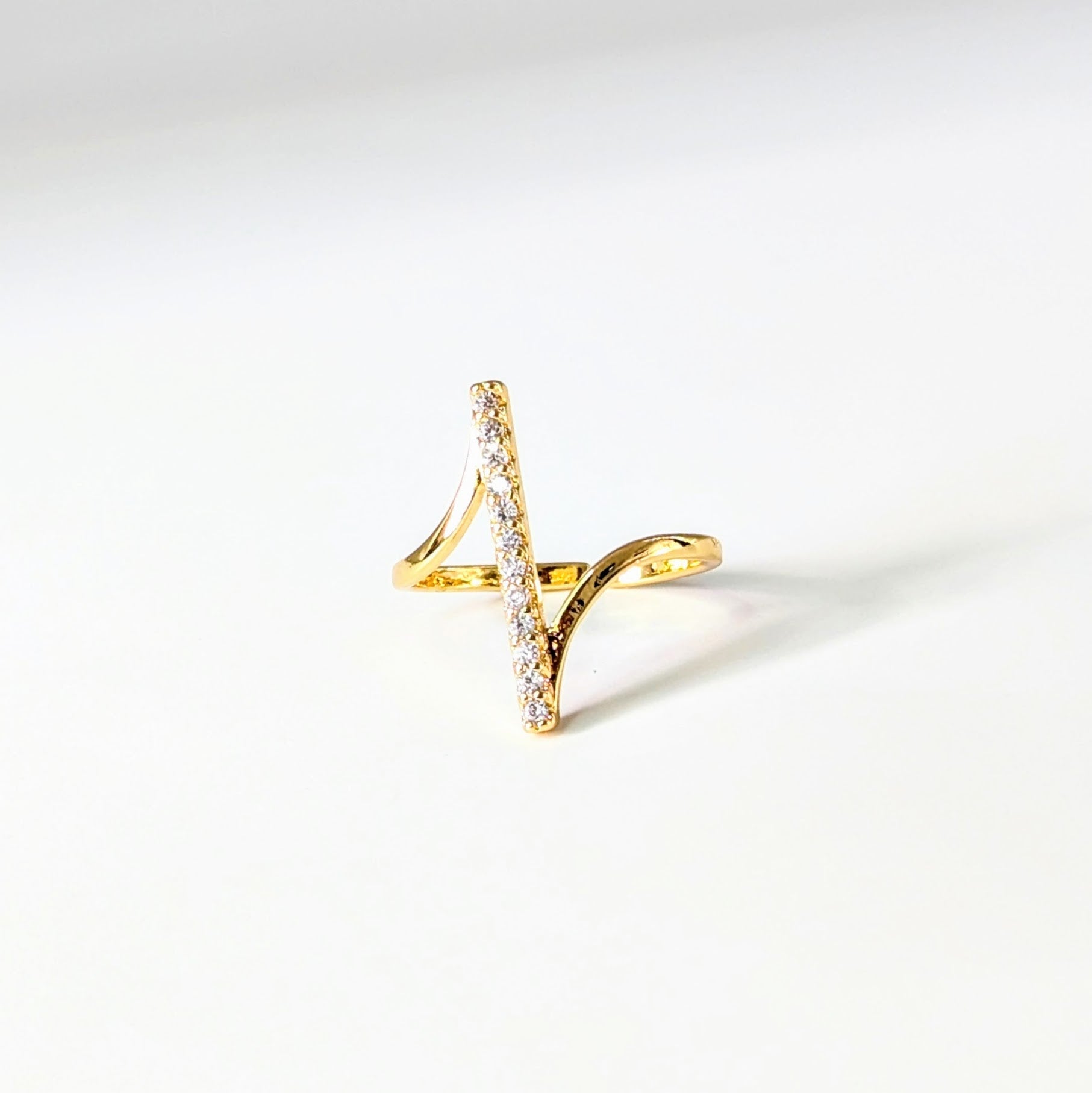 Adjustable Crystal Flow Ring