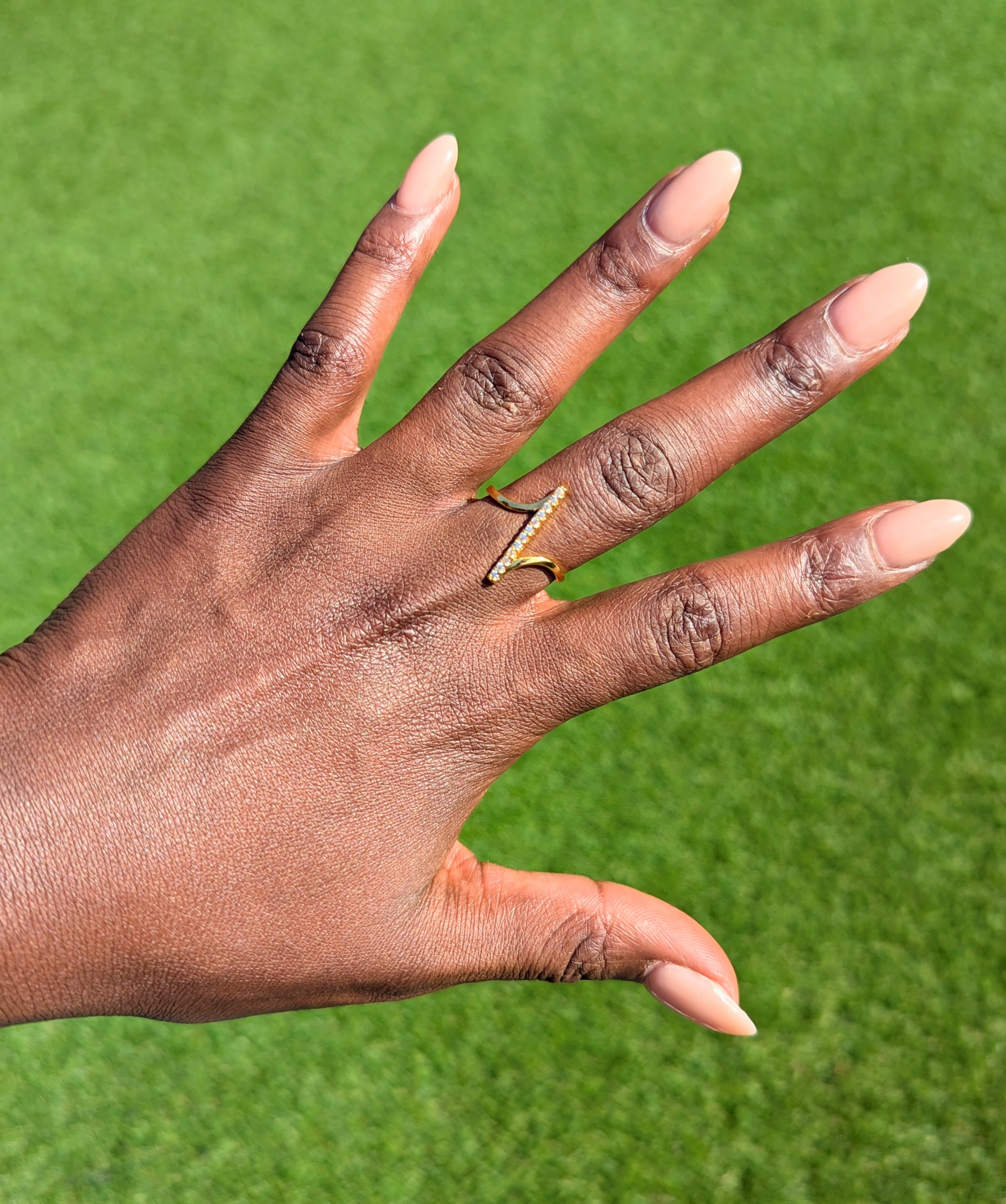 Adjustable Crystal Flow Ring