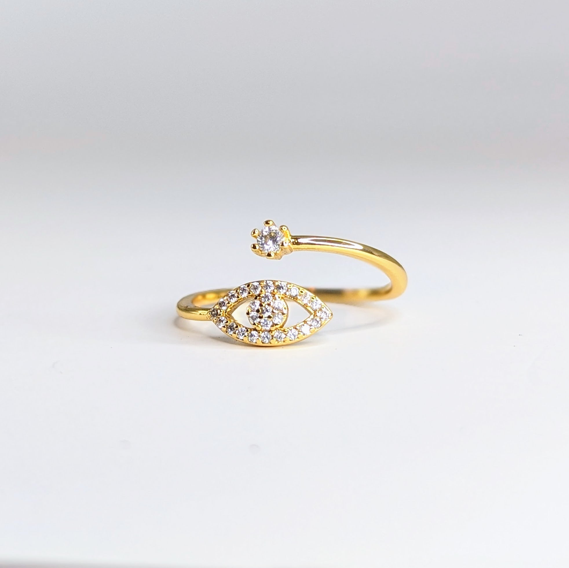 Adjustable Evil Eye Ring