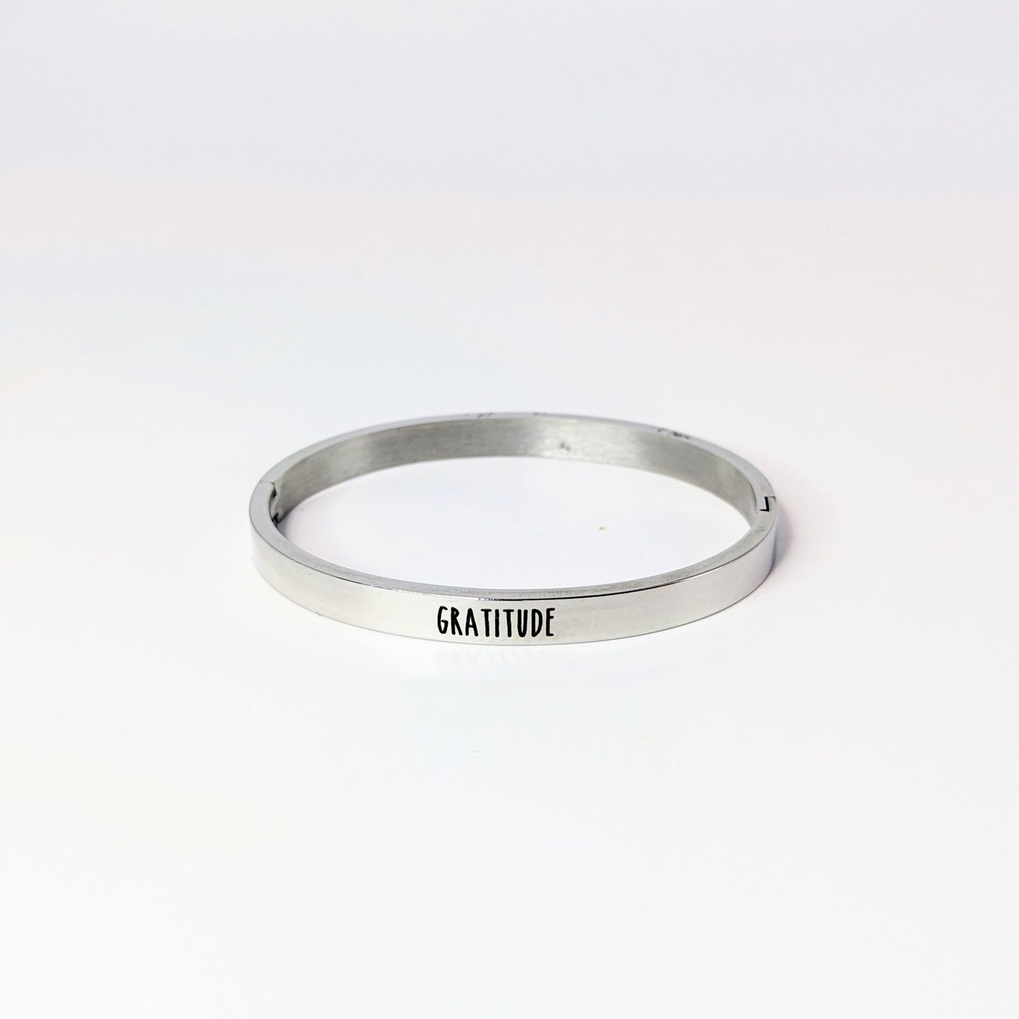 SILVER Bangle & 'Heal Me' Crystal Charm Bracelet Gift Set