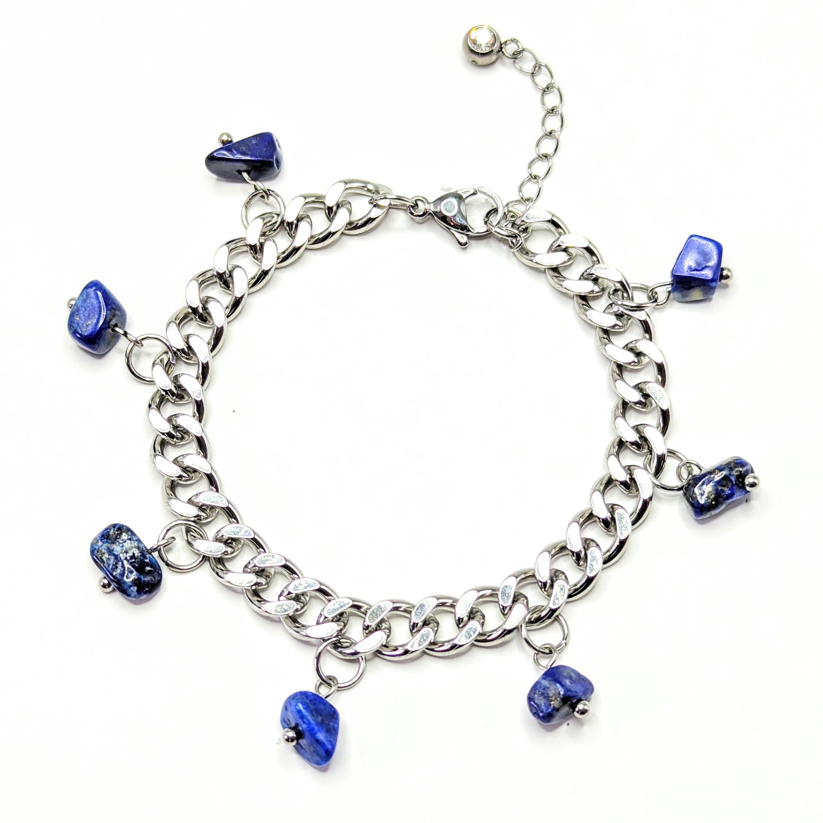 Lapis Lazuli 'Heal Me' Crystal Charm Bracelet