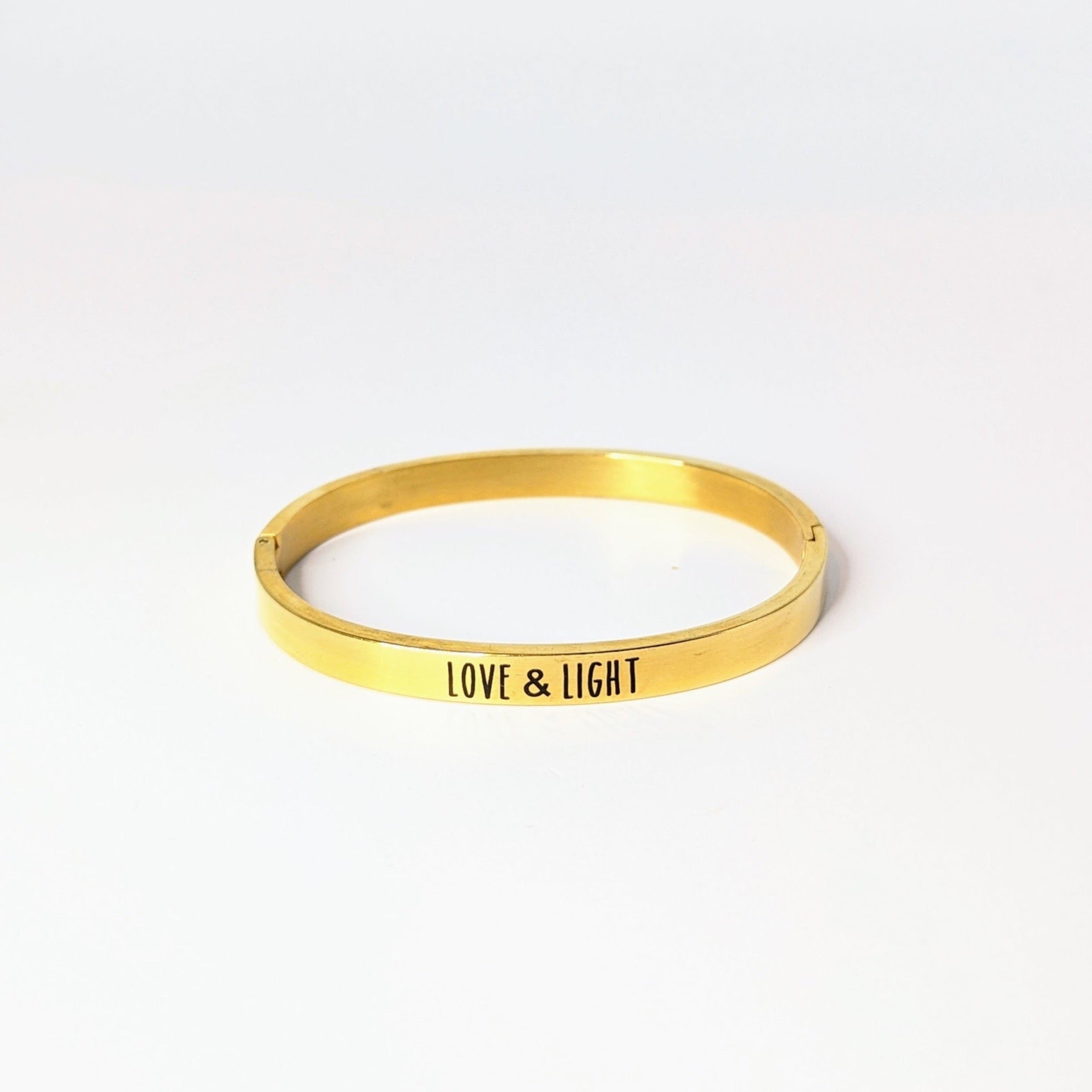 Engraved Love & Light Bangle