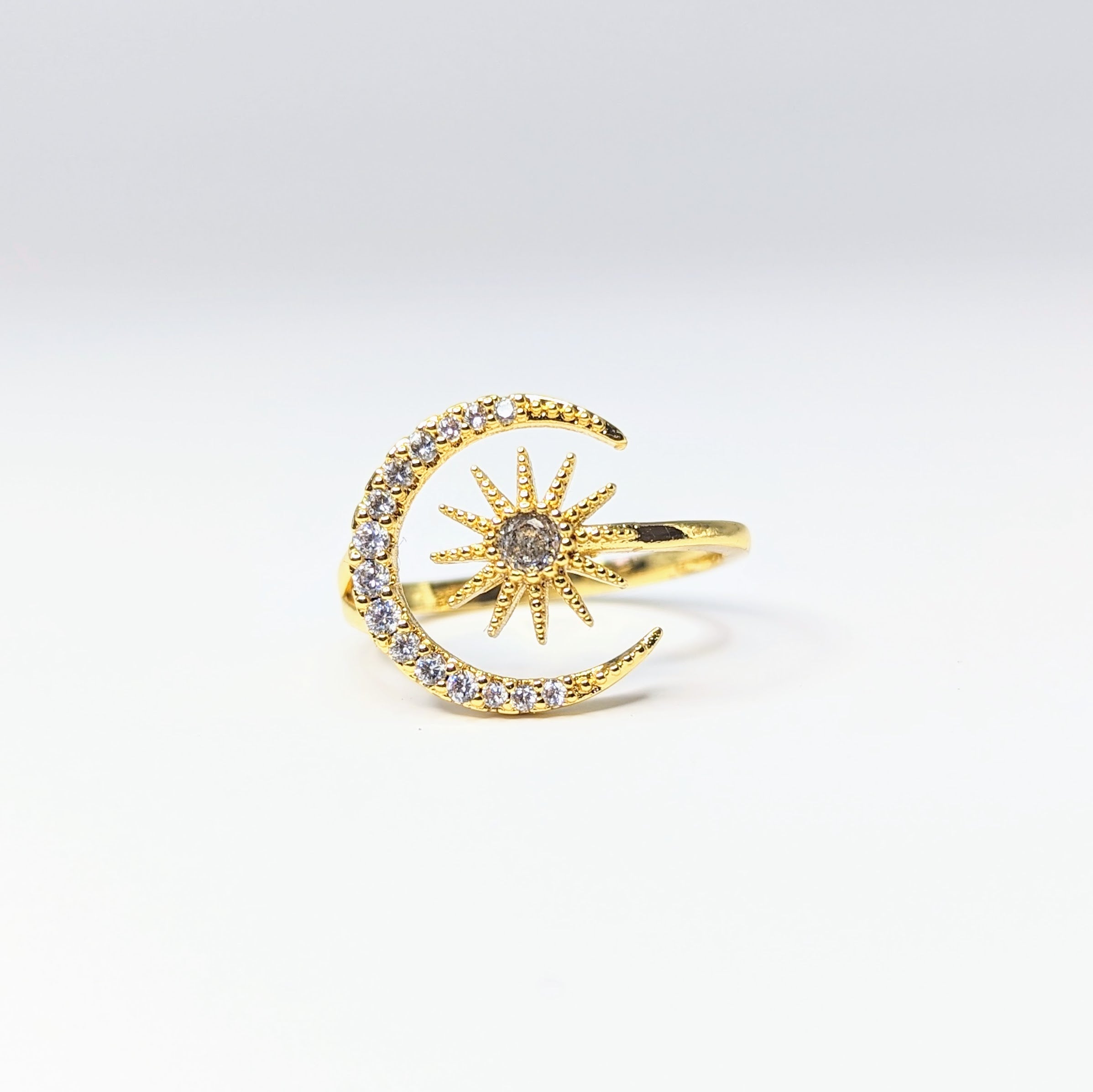 Adjustable Star Moon Ring