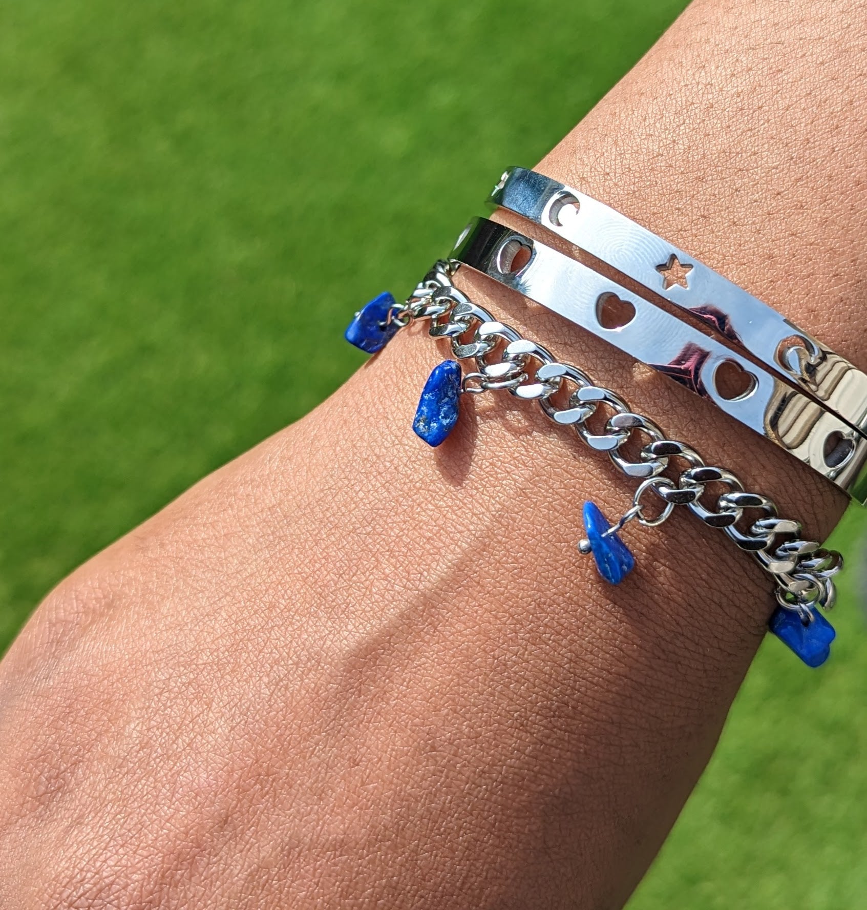 Lapis Lazuli 'Heal Me' Crystal Charm Bracelet