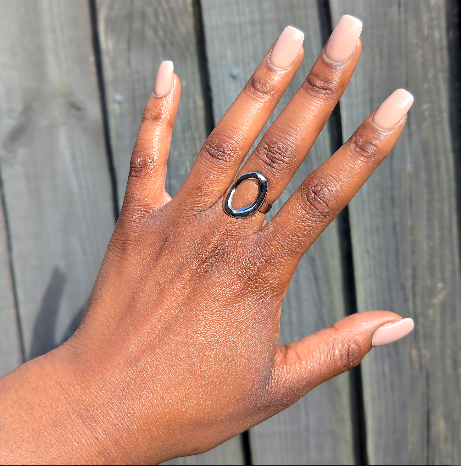Adjustable 'Open Circle' Ring