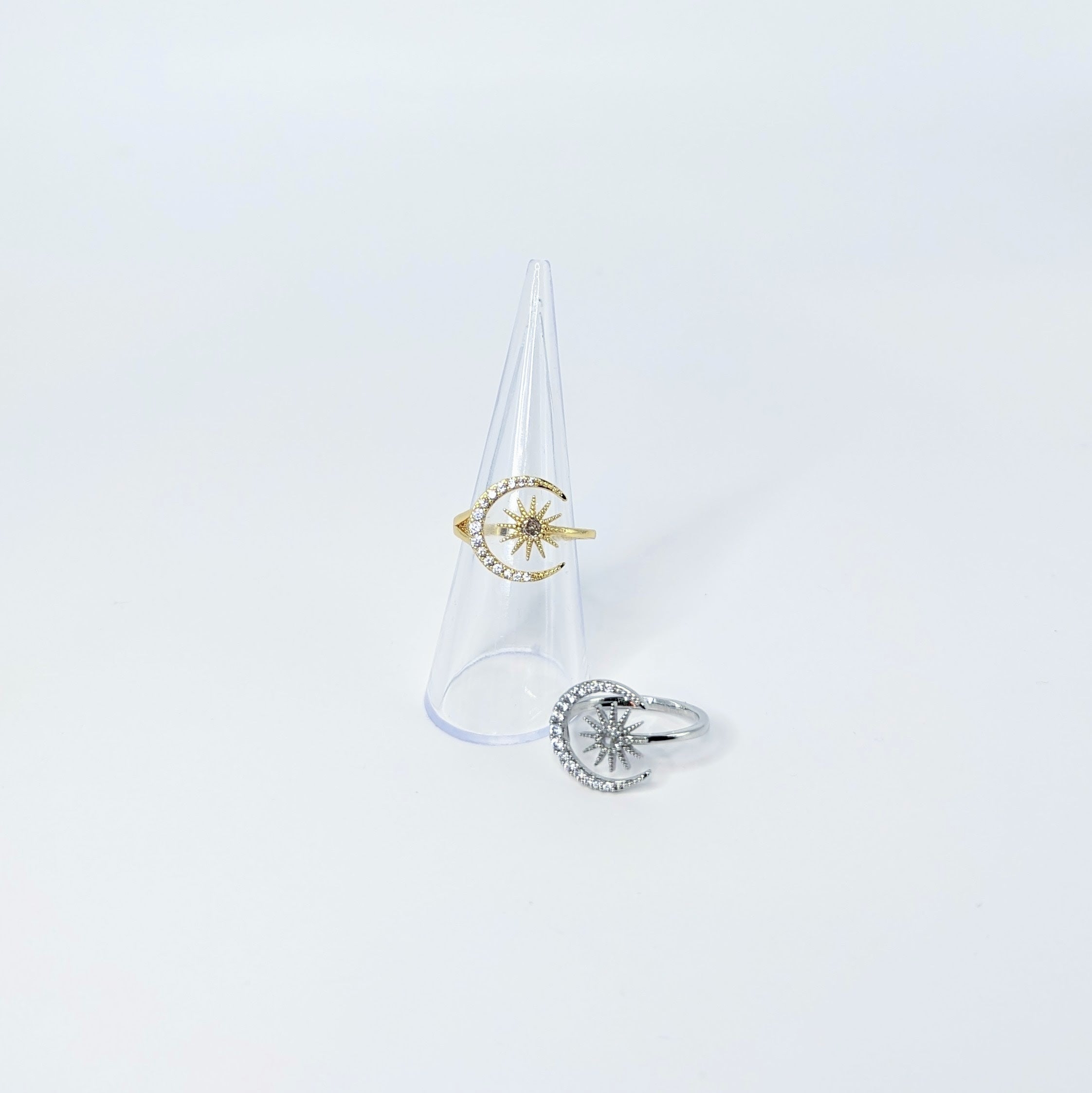Adjustable Star Moon Ring