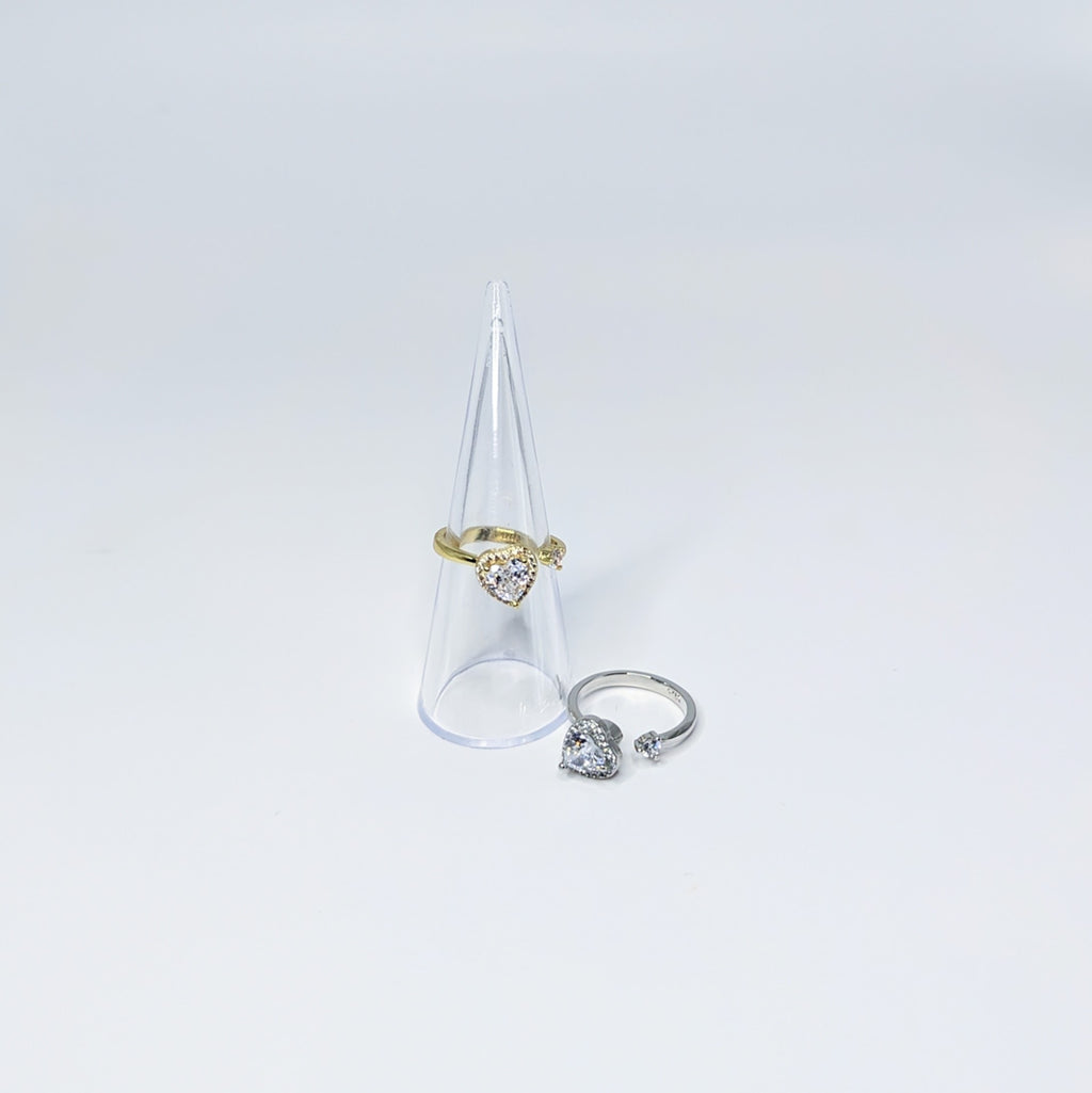 Adjustable Spinning Heart Ring