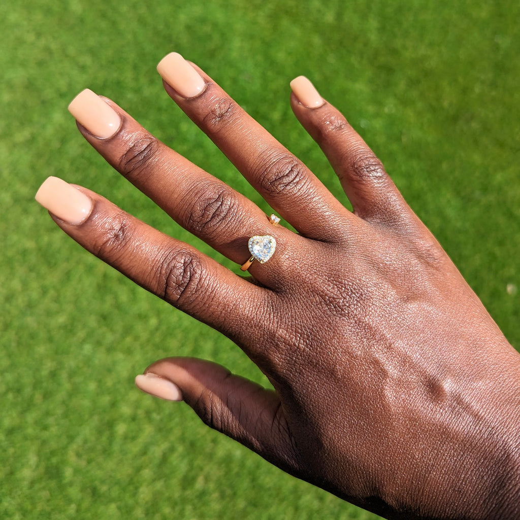 Adjustable Spinning Heart Ring