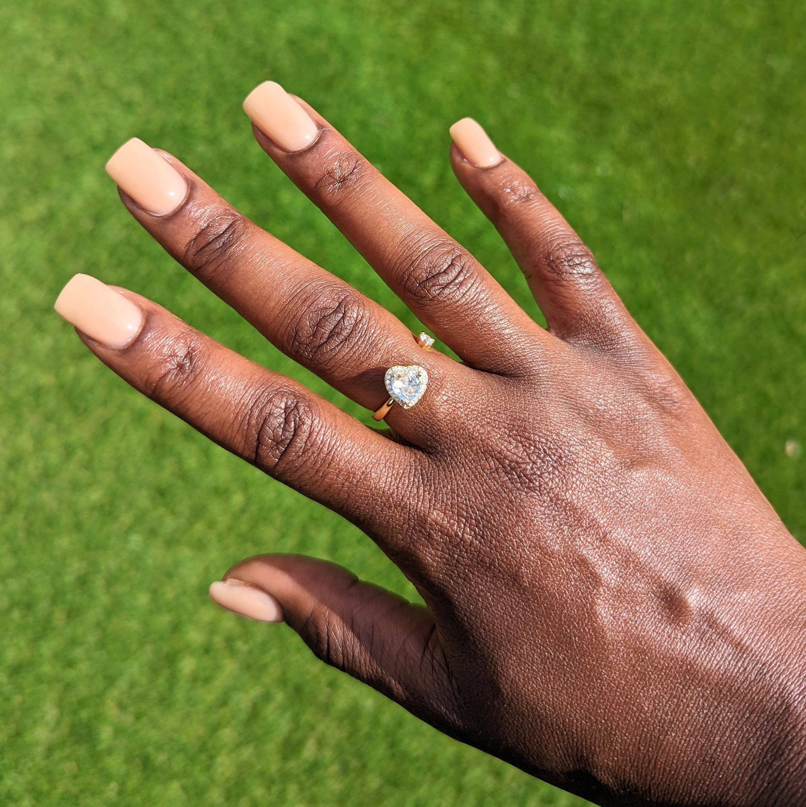 Adjustable Spinning Heart Ring
