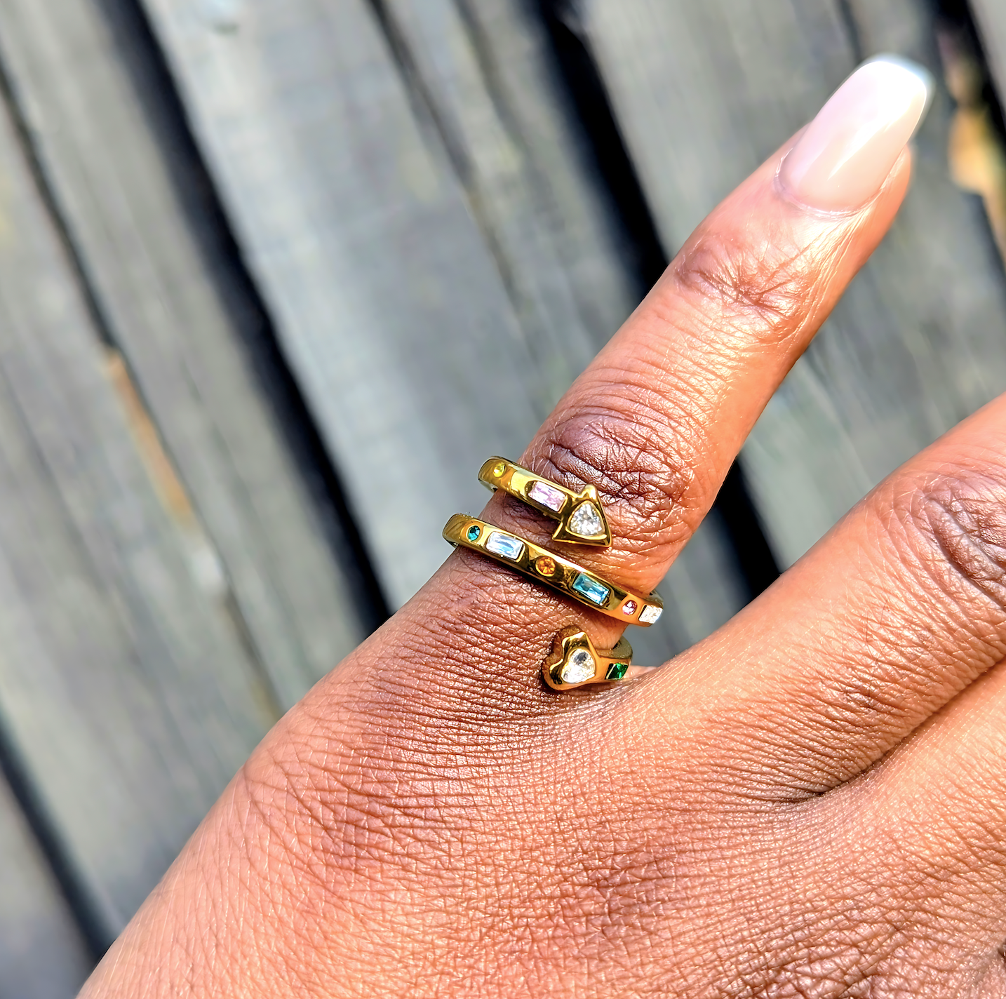 PREMIUM 'Rainbow Arrow' Ring