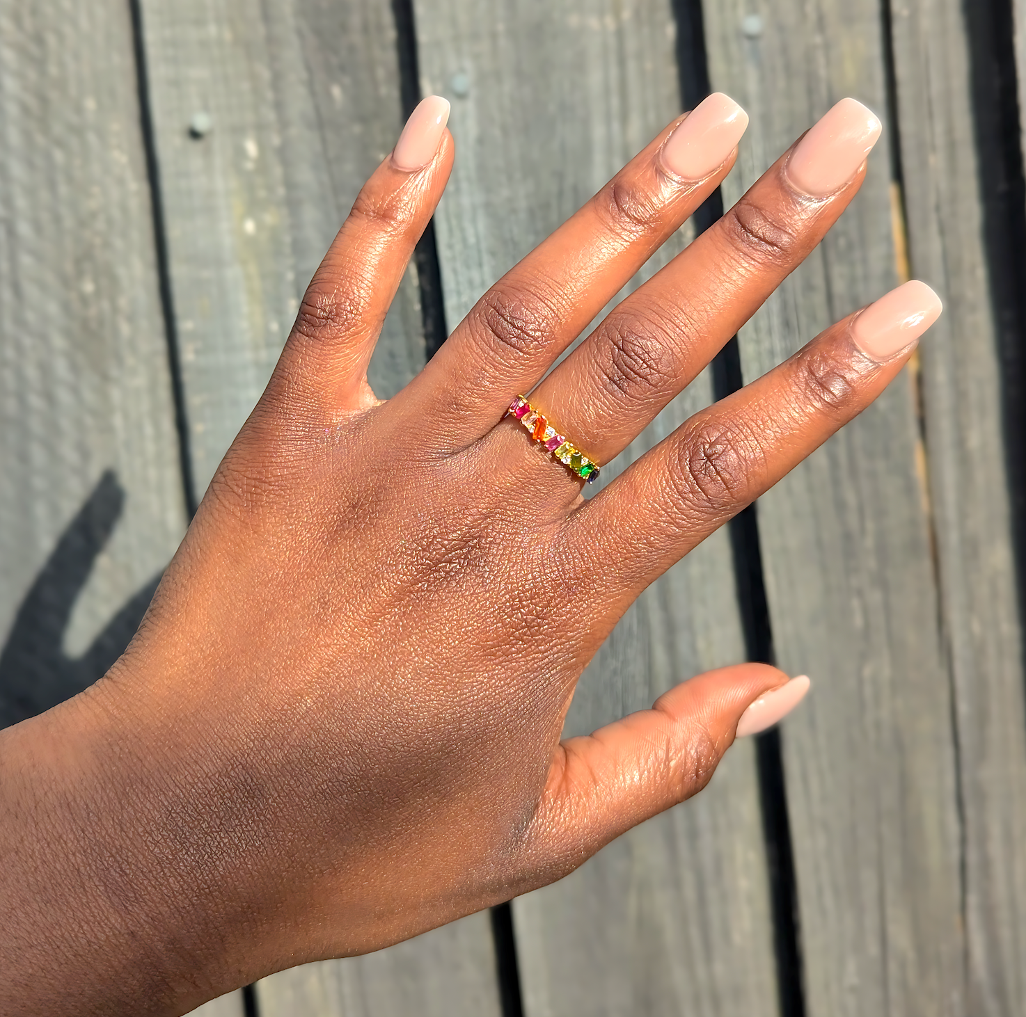 PREMIUM Adjustable 'Rainbow Cluster' Ring