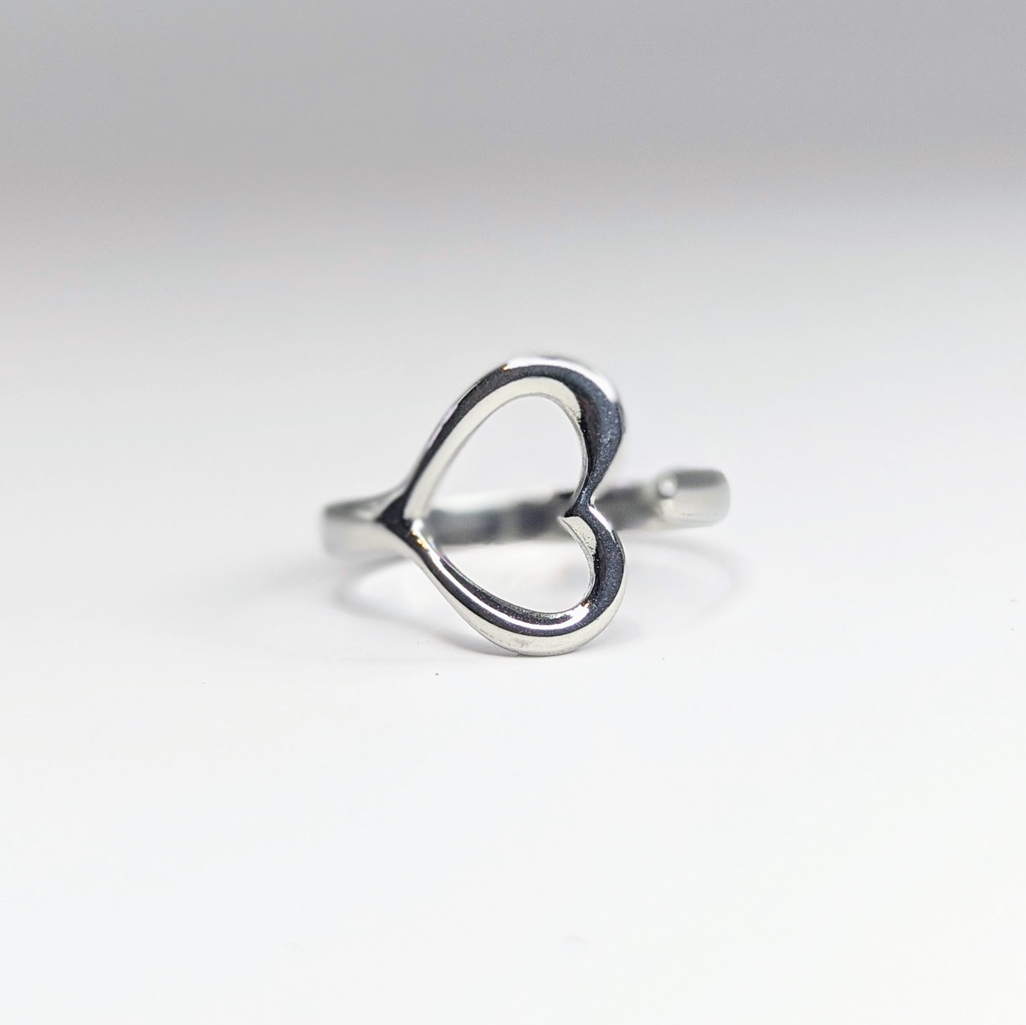 Adjustable Simple Heart Ring