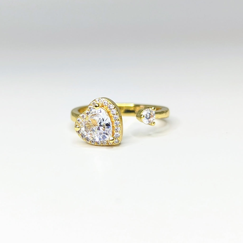 Adjustable Spinning Heart Ring