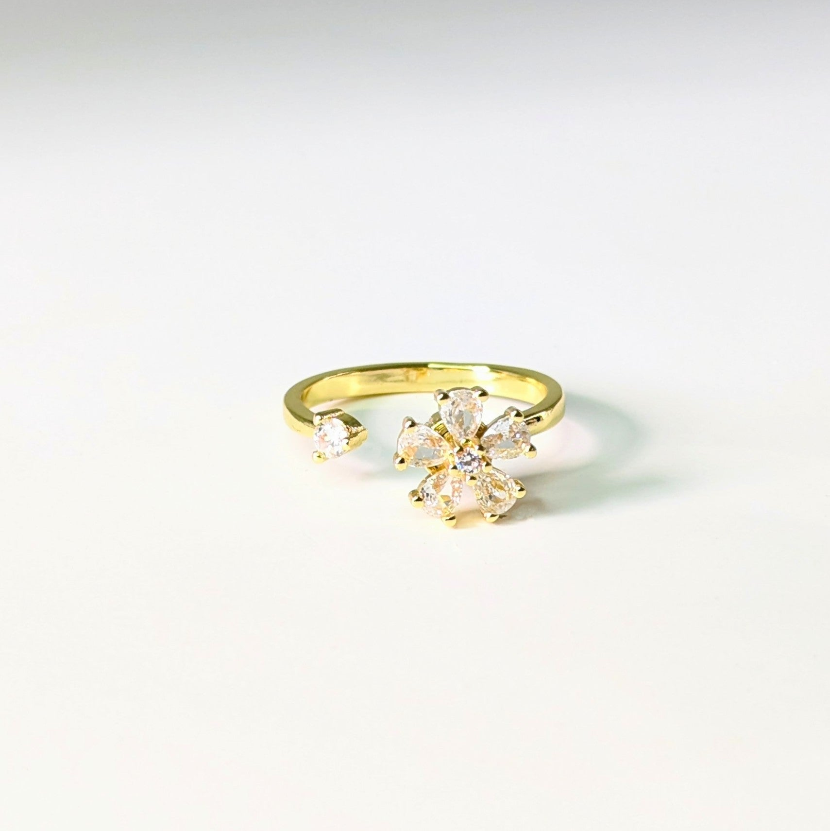 Adjustable Spinning Flower Ring