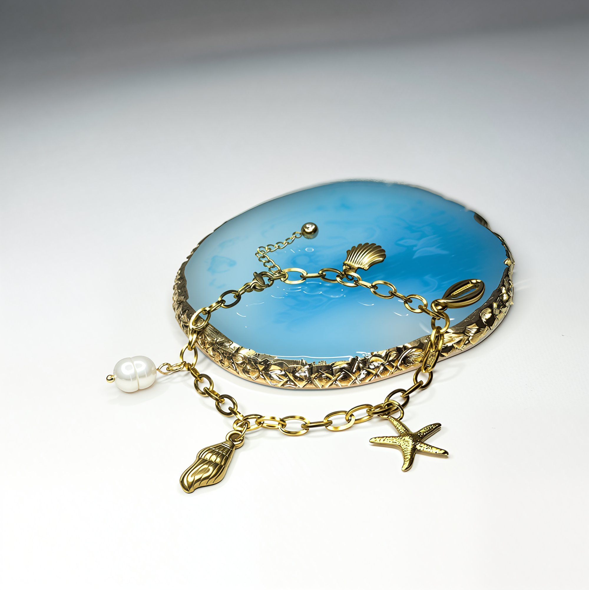 'Beach Please' Charm Bracelet