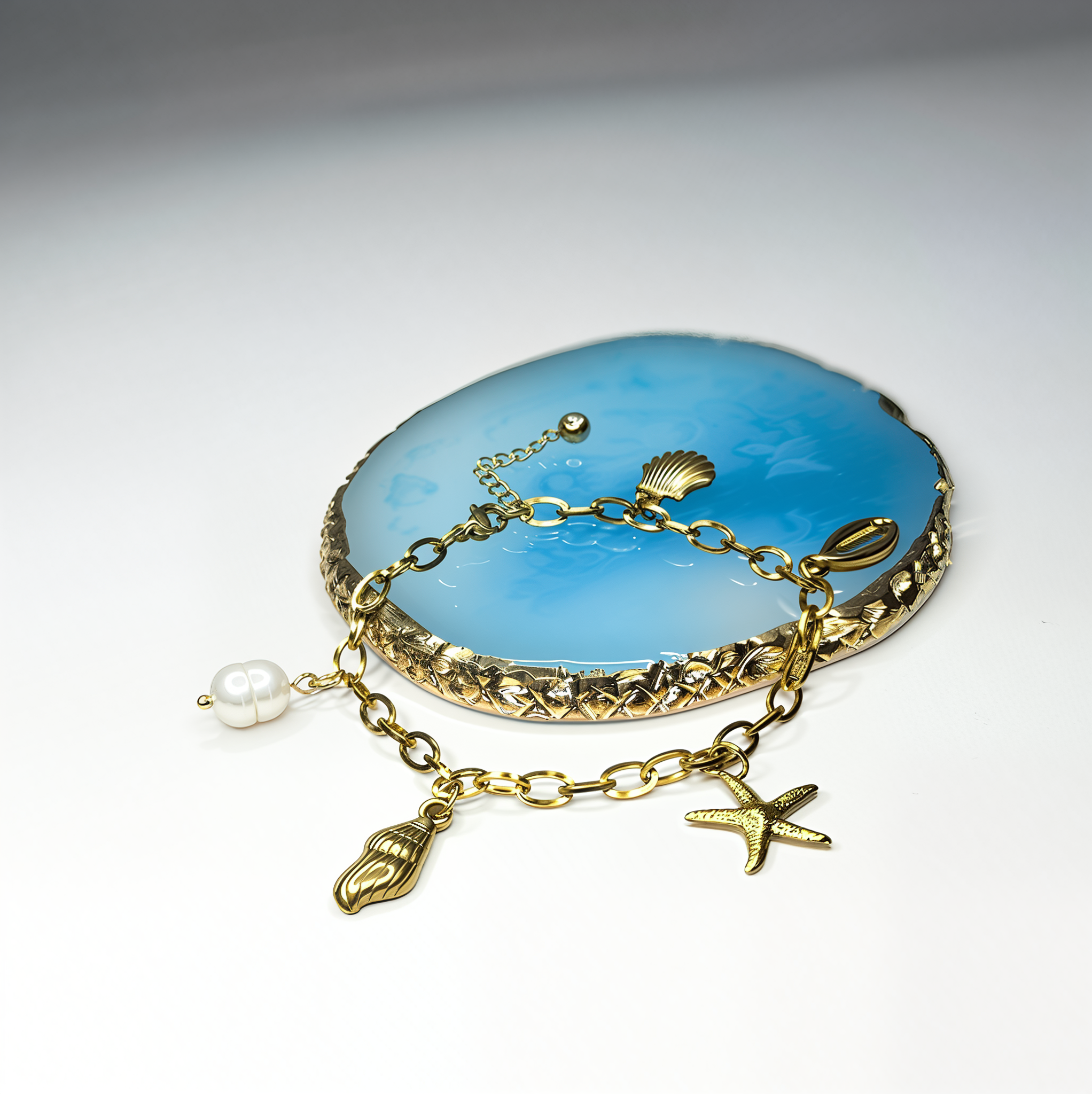 'Beach Please' Charm Bracelet