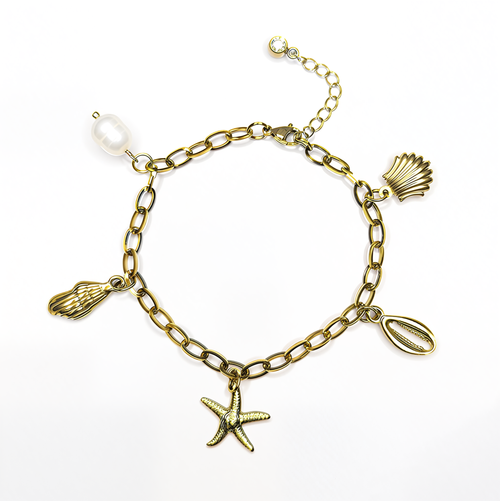 'Beach Please' Charm Bracelet