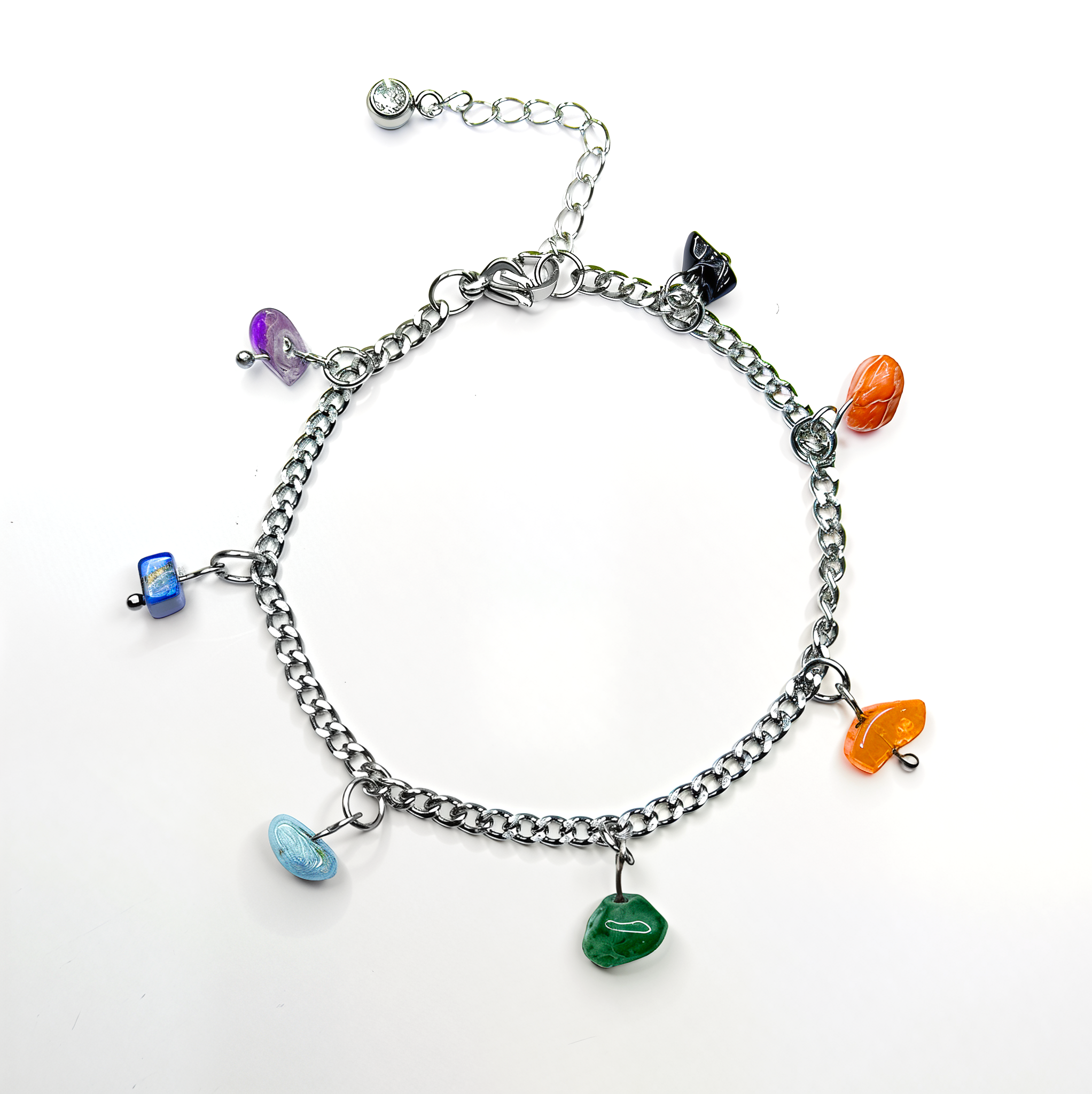 'Good Vibes Only' Chakra-Balancing Charm Bracelet