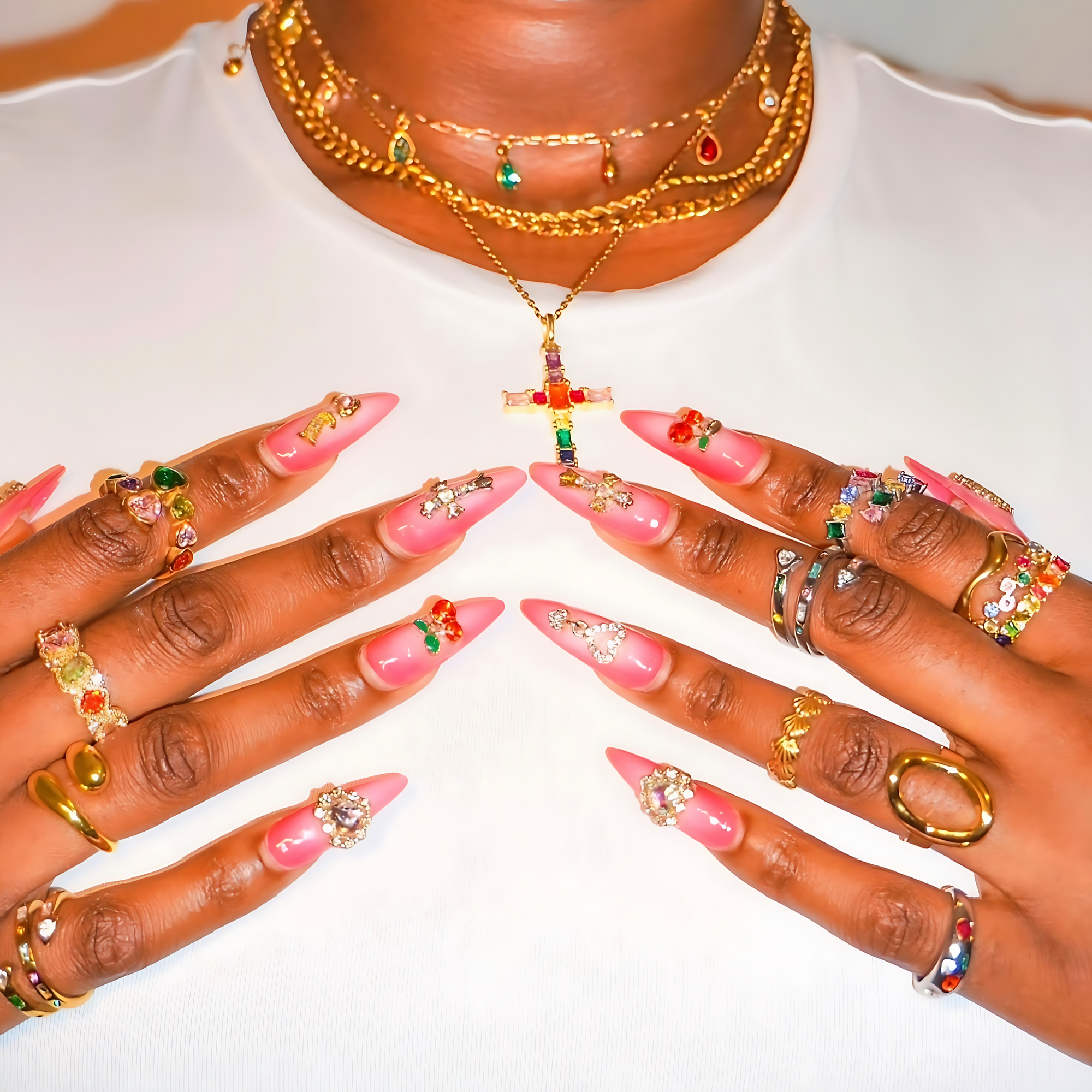 PREMIUM Adjustable 'Rainbow Blast' Ring