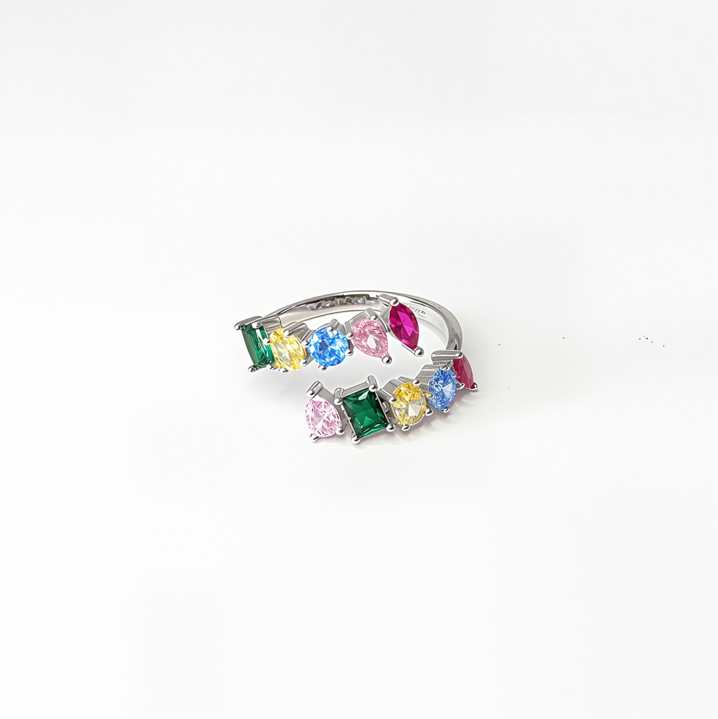 PREMIUM Adjustable 'Rainbow Array' Ring