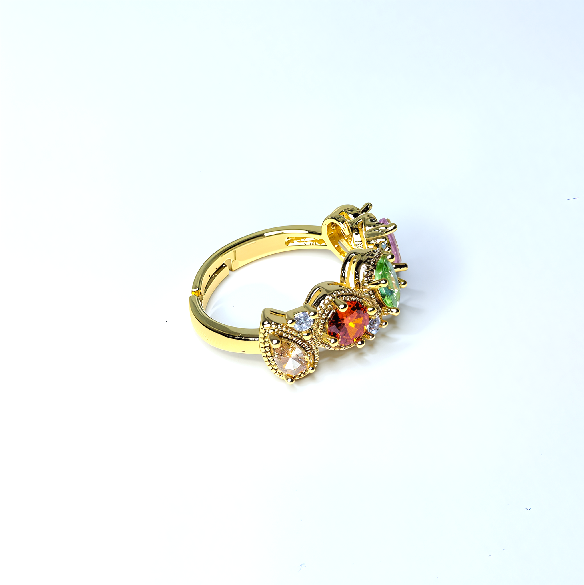 PREMIUM Adjustable 'Rainbow Blast' Ring