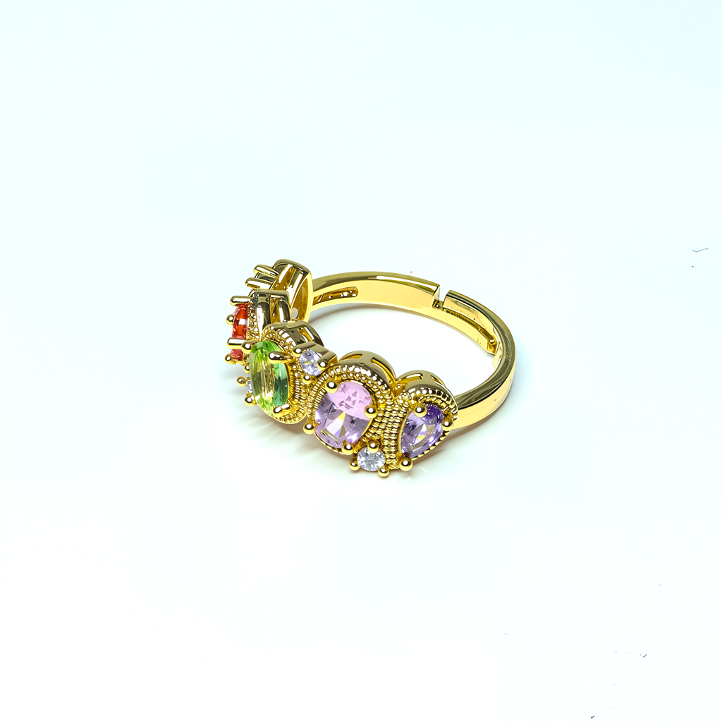PREMIUM Adjustable 'Rainbow Blast' Ring