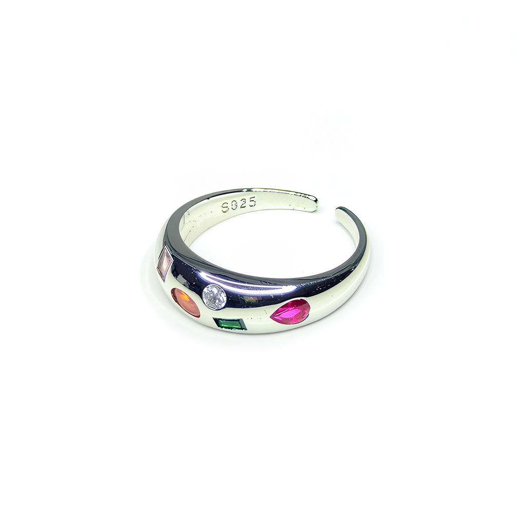 PREMIUM Adjustable 'Rainbow Cuts' Ring