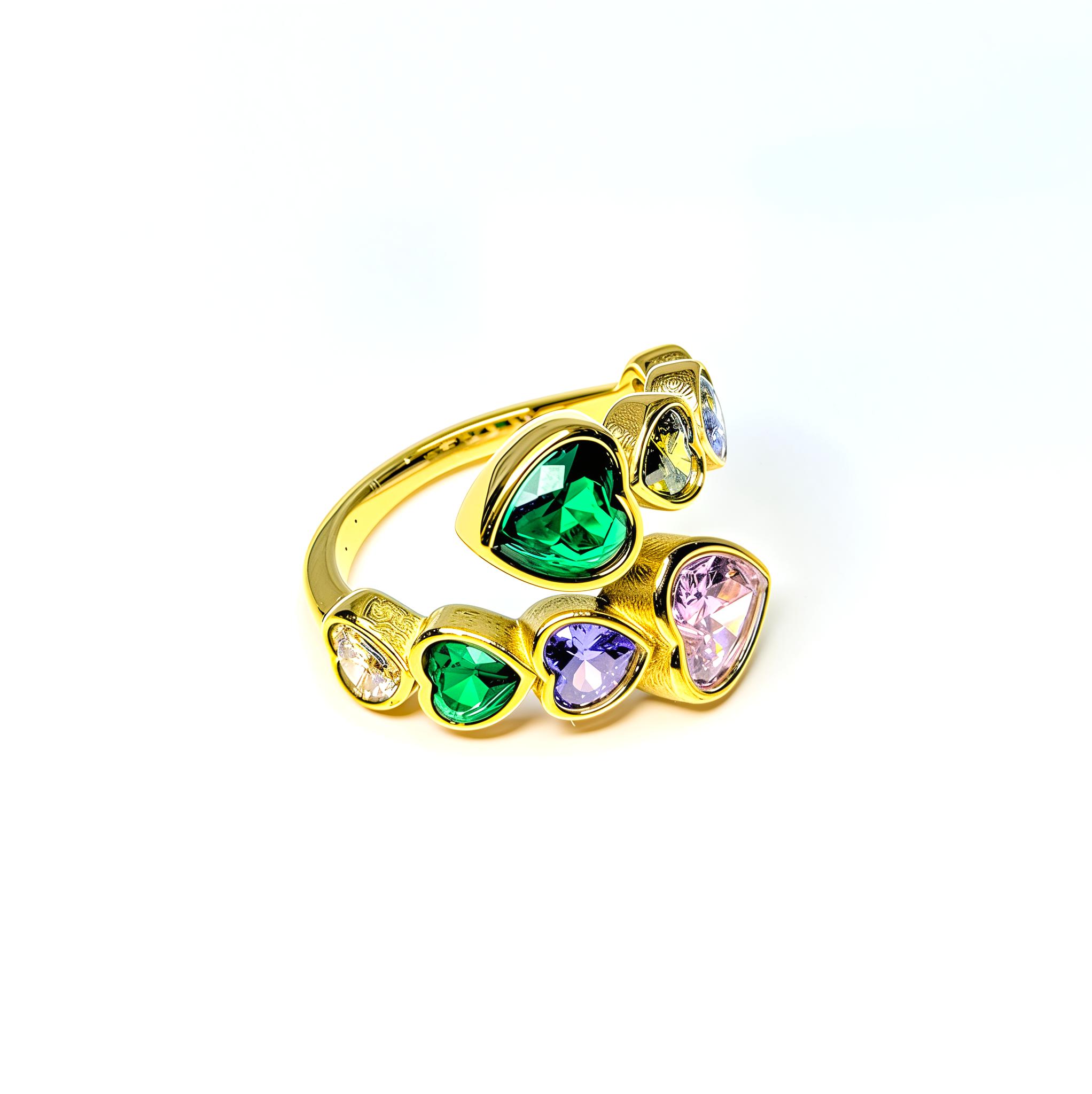 PREMIUM Adjustable 'Rainbow Heart' Ring