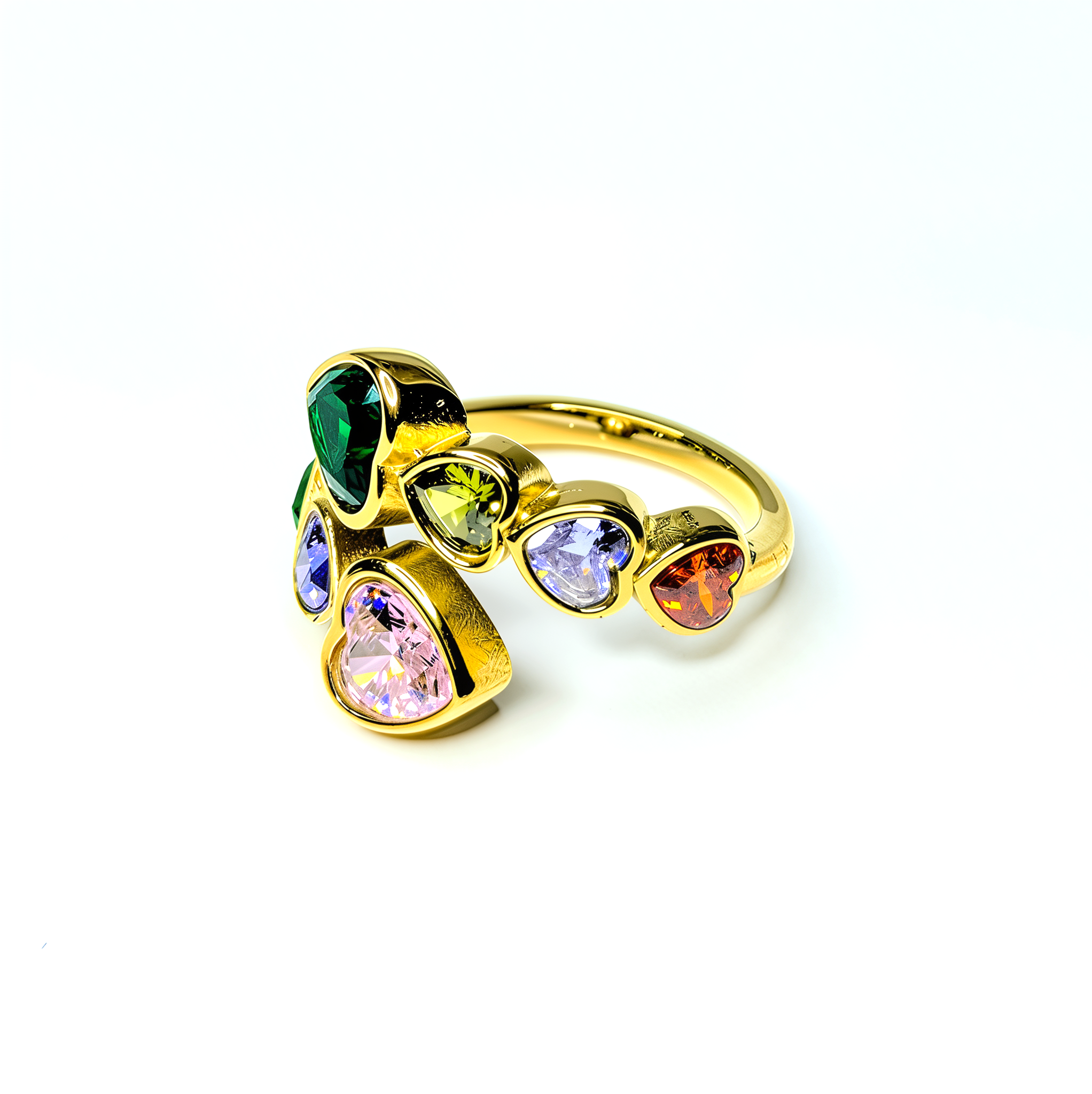 PREMIUM Adjustable 'Rainbow Heart' Ring