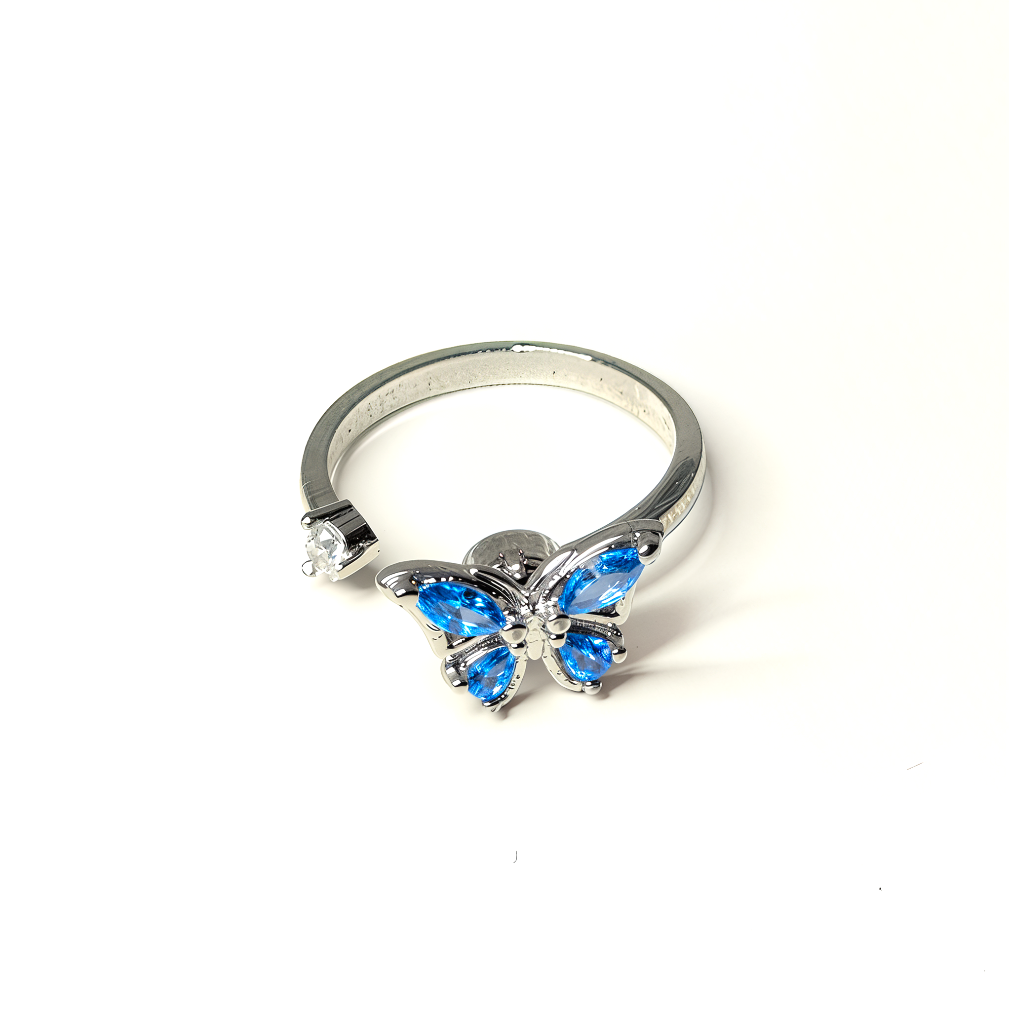 Blue Butterfly Ring – Adjustable Fidget Ring