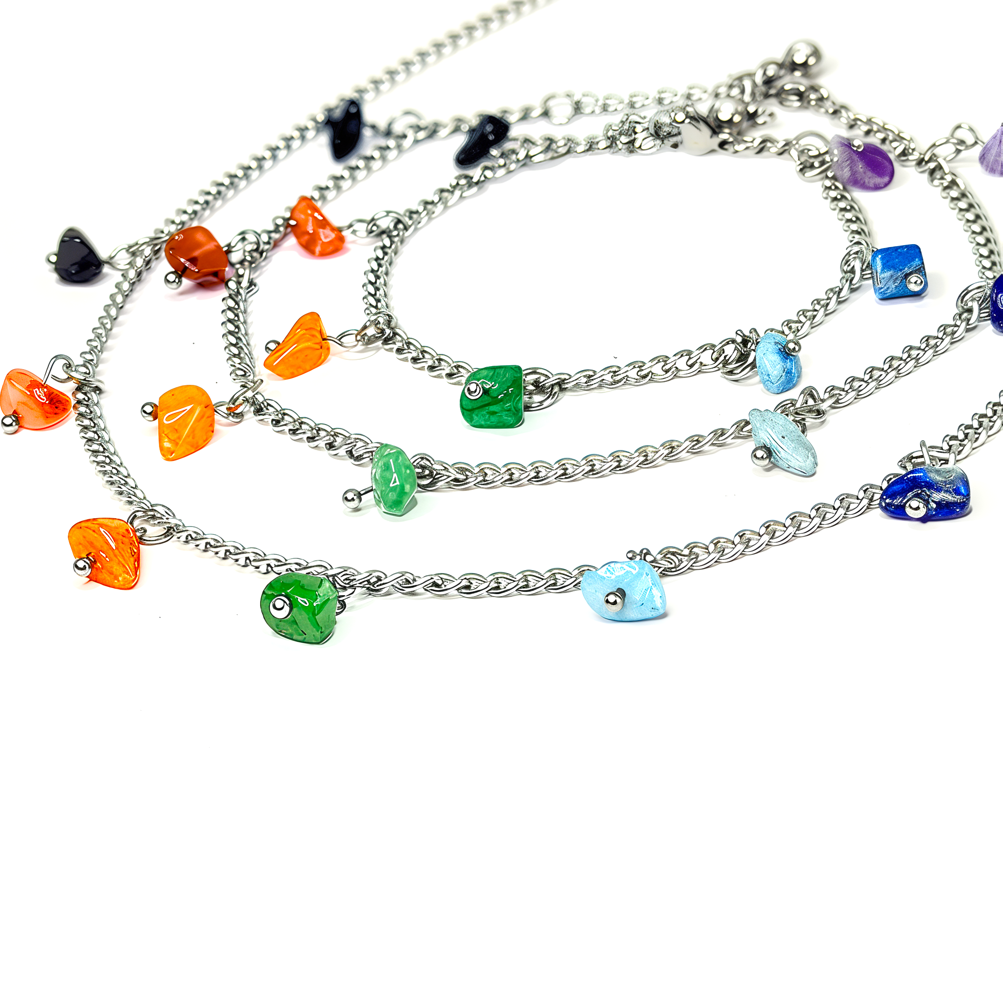 'Good Vibes Only' Chakra-Balancing Charm Anklet